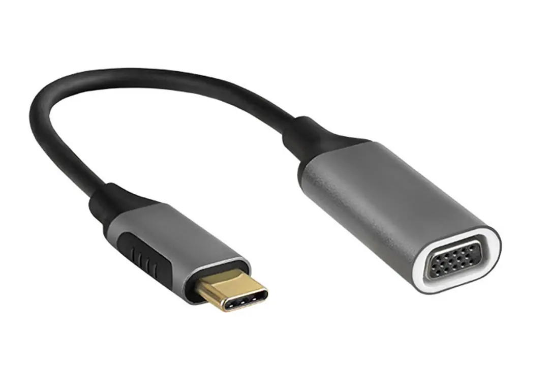 S-link SW-U514 Gri Metal Type-C to VGA Adaptör 1