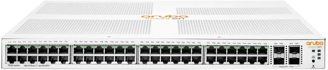 HP Aruba ION JL686B 1930 48 PORT GIGABIT+4X10GB SFP YÖNETİLEBİLİR L2+ RACKMOUNT 370W POE SWITCH 1