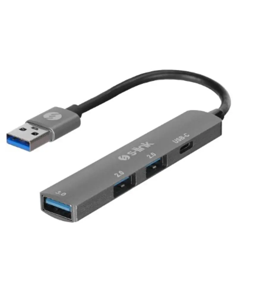S-link SW-U322 2-USB2.0, 1-USB3.0, 1-Type-C Type-C Metal USB Hub 1
