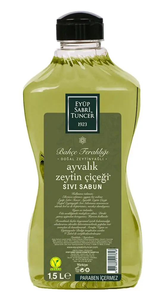 Eyüp Sabri Tuncer 1,5lt Ayvalık Zeytin Çiçeği  Sıvı Sabun Doğal Zeytinyağlı 1