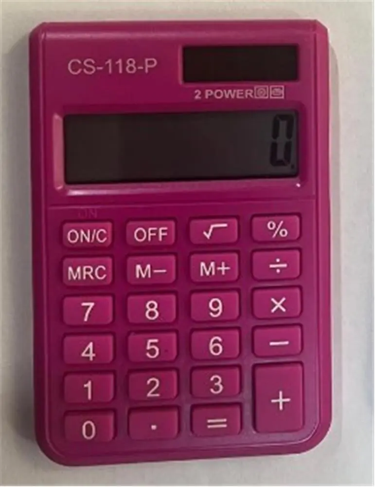 CSL CS-118-P Pembe 8 Hane Cep Tipi Hesap Makinesi 1