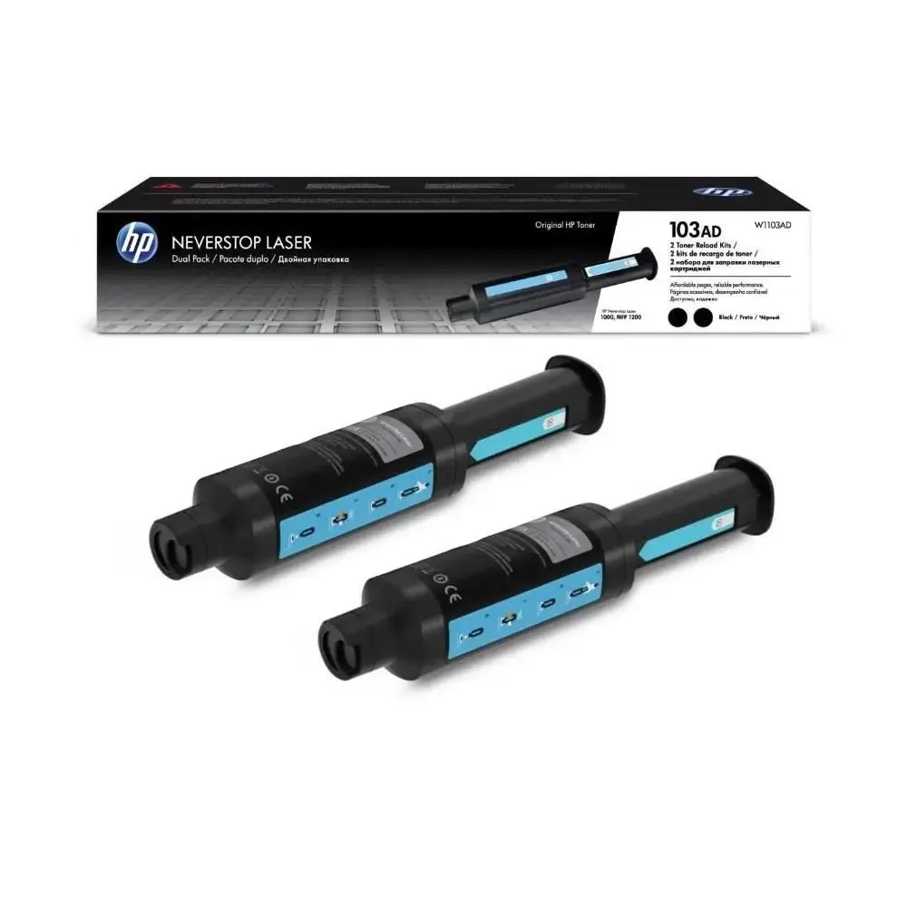 HP 103AD Black Siyah 2.500 Sayfa X 2 Çiftli Neverstop Toner W1103AD