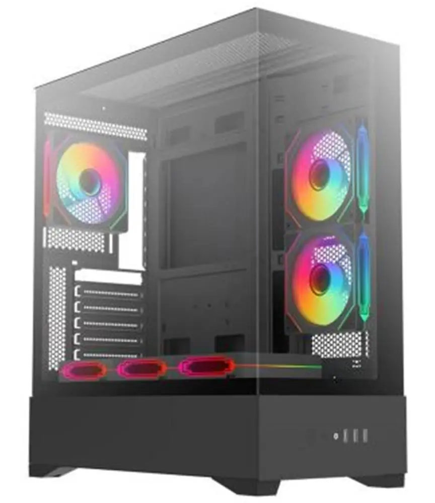 Dark Diamond PRO 4x12cm Fan, 1x USB3.0, 2x USB2.0 Full Akvaryum Oyuncu Kasası (Psu yok) 1