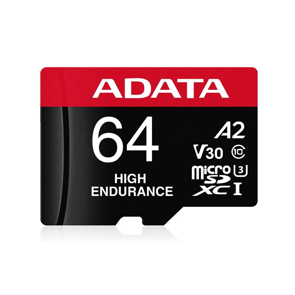 Adata 64 GB High Endurance microSDXC 4K U3 V30 A2 Hafıza Kartı 1