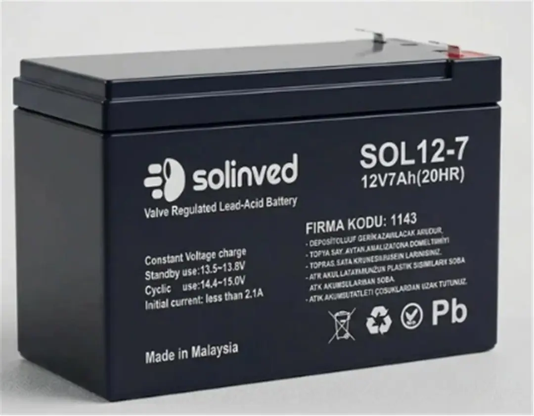 Solinved 12v 7AH Kuru Akü
