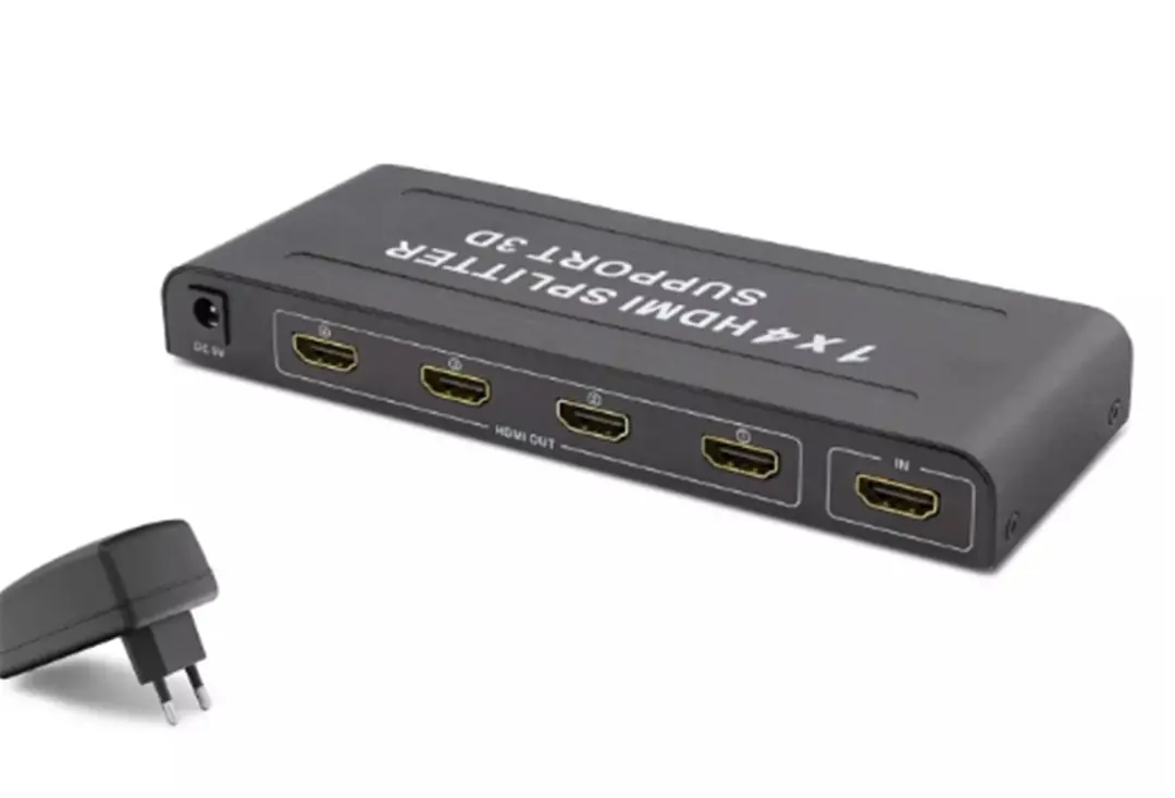 Hadron Hdx1294 4 Port Hdmi Splitter 1.4V 1080P 3D 1-In 4-Out Siyah (Giriş 1xHDMI-Çıkış 4 xHDMI) 1