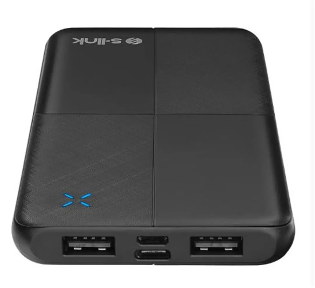 S-link IP-G12N 10000mAh Micro+Usb+ Type-C Giriş+Çıkış Siyah Taşınabilir Pil Şarj Cihazı Powerbank 1