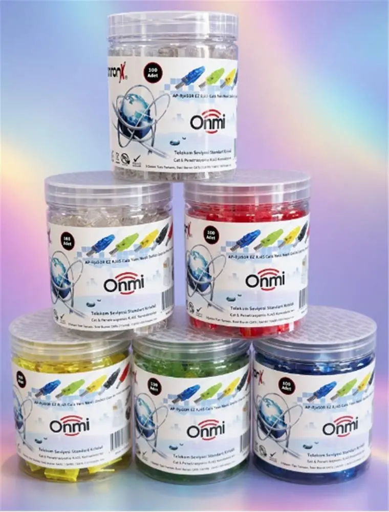 Aronx RJ-45 Cat6 UTP Yeşil Yeni Nesil Bottle Modular Plug (100 Adet) Konnektör