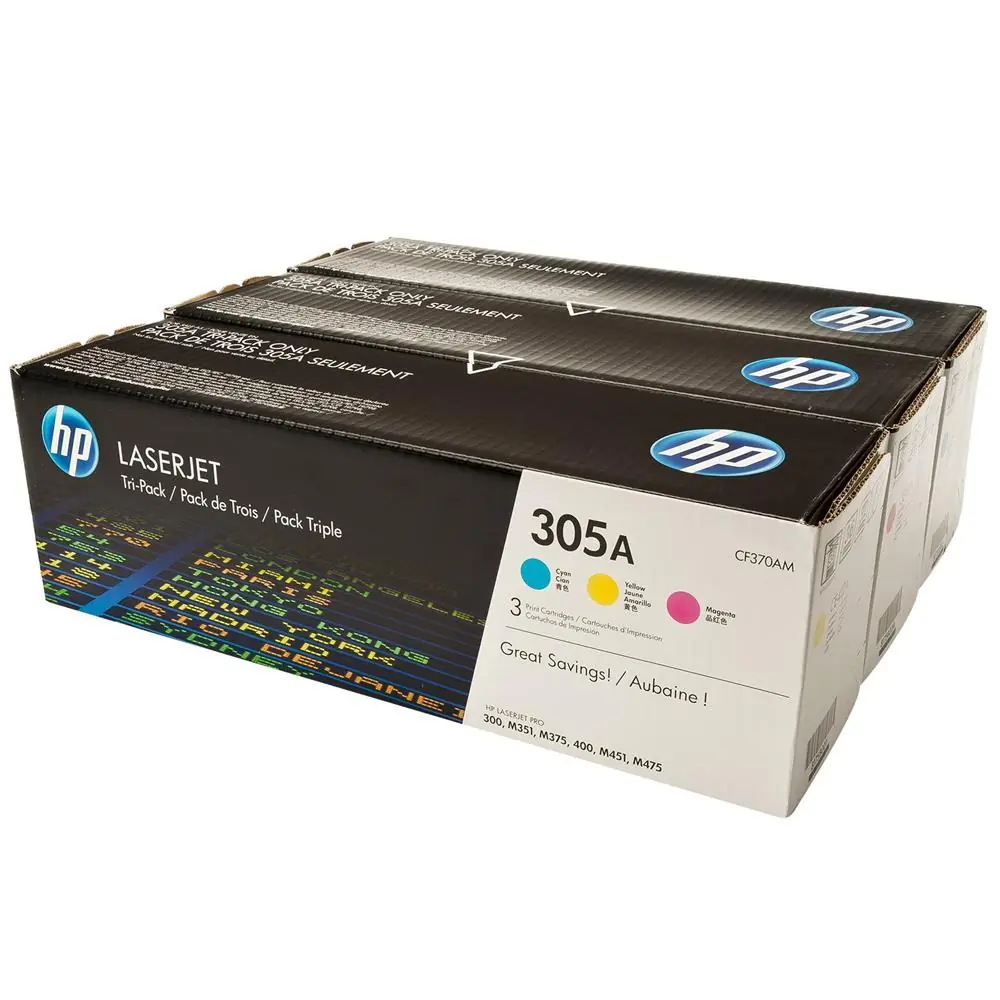 HP 305A Mavi-Kırmızı-Sarı 3lü Takım Toner CF370AM CE411A-CE412A-CE413A 1