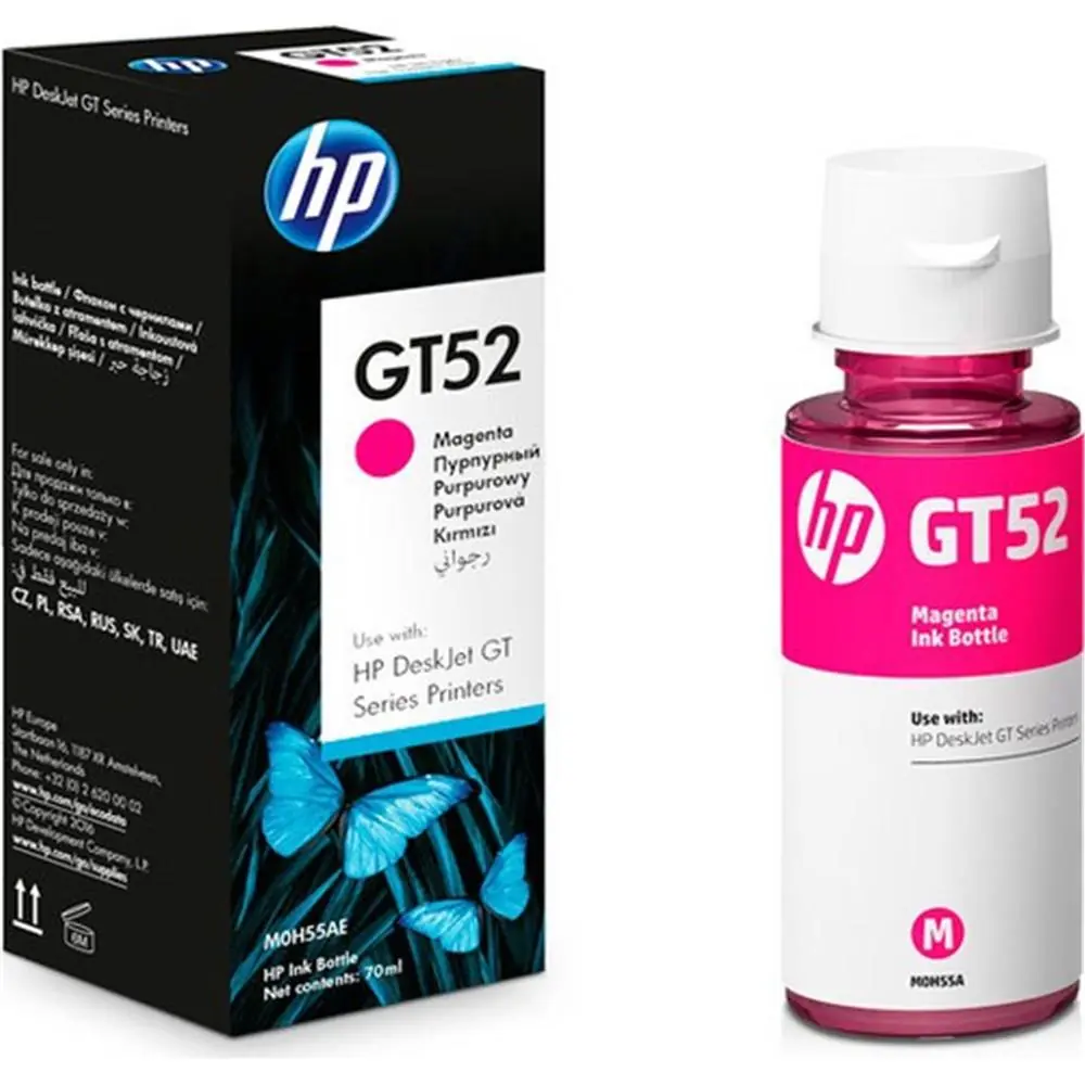HP GT52 Magenta Kırmızı Mürekkep M0H55AE 1