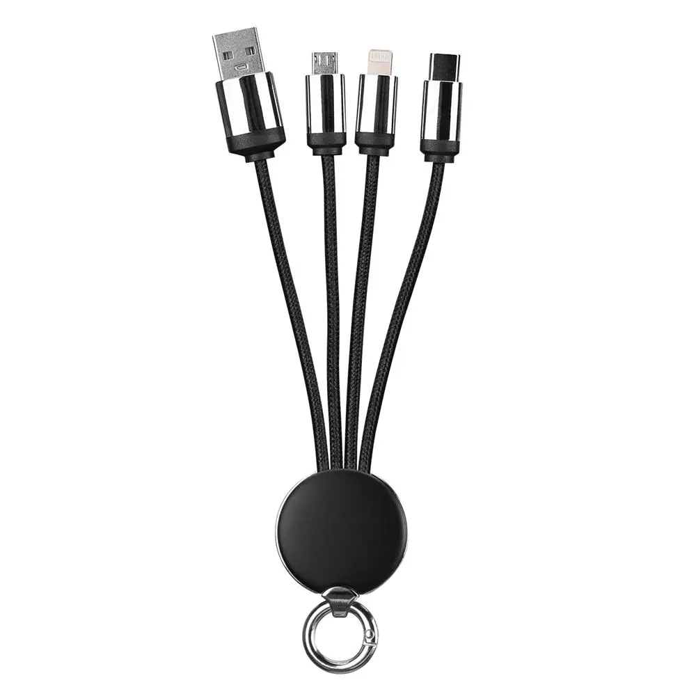 S-link SL-CP110 20cm 2A MicroUSB+Lightning+TypeC 3 in 1 LED Logolu Şarj Kablosu 1