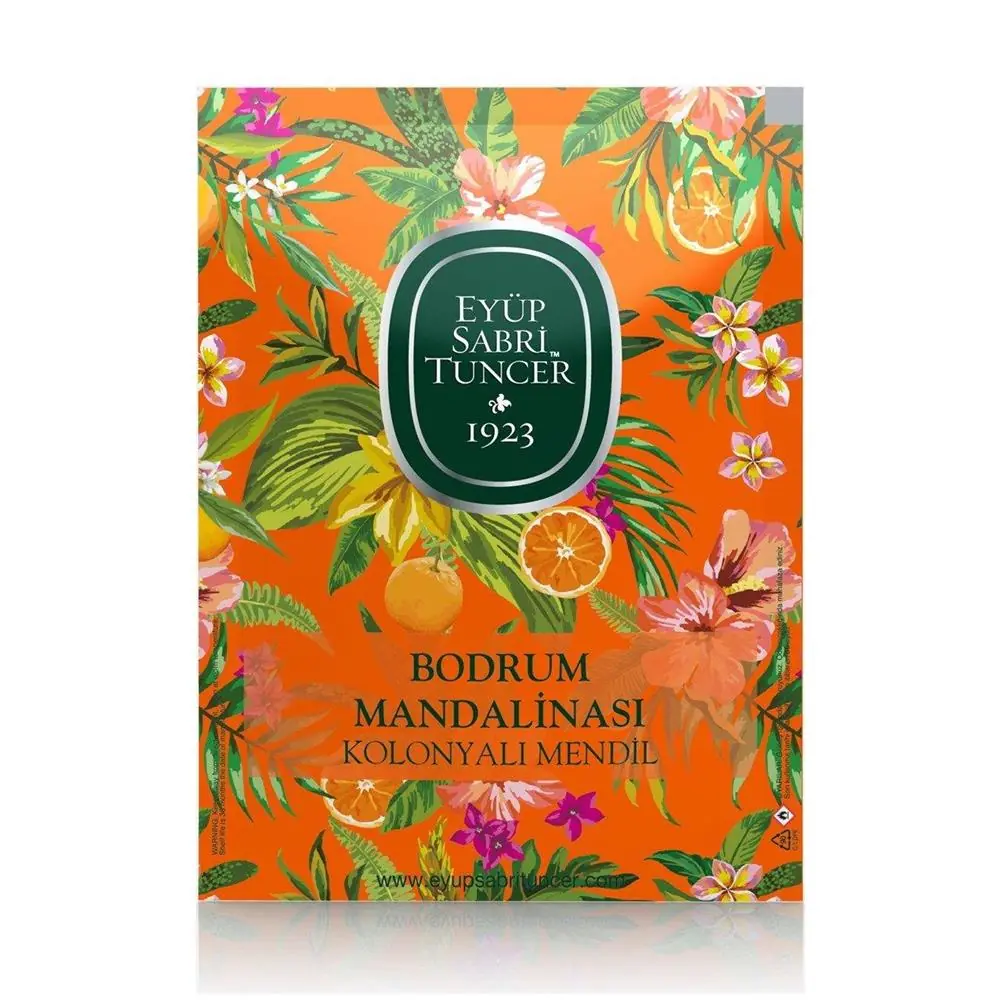 Eyüp Sabri Tuncer 50li Mendil Bodrum Mandalinası Kolonyalı  (9,3 x 12,5) Doypack 1