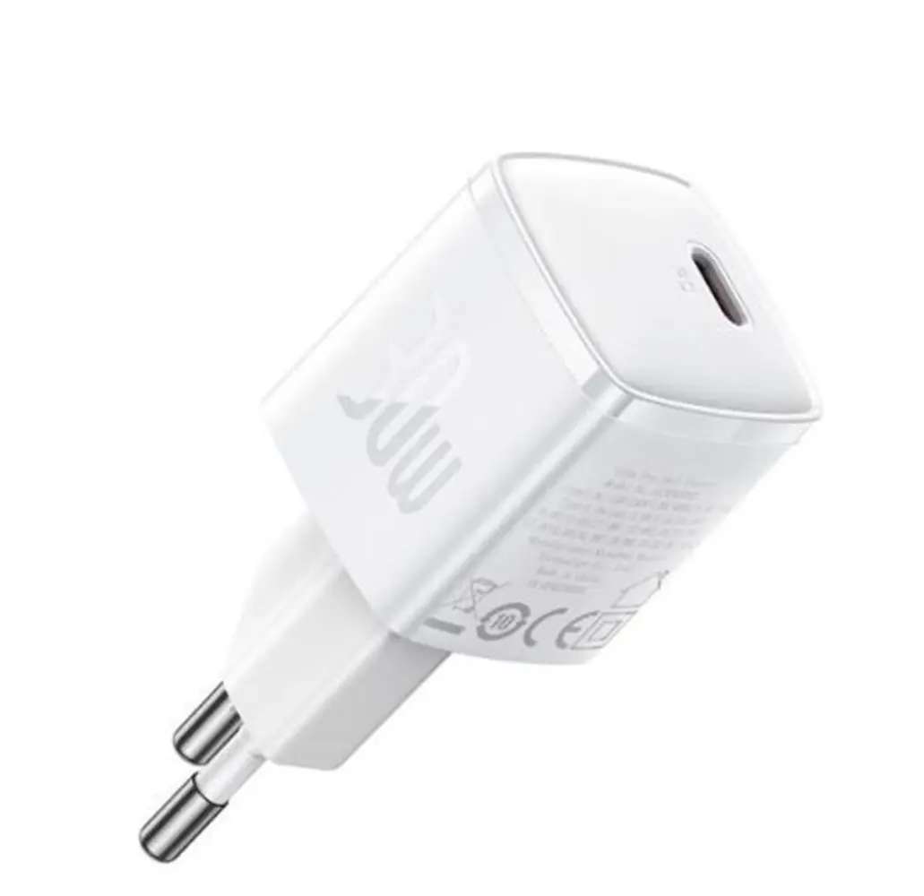 Baseus CCXF000302 30W USB-C Beyaz Şarj Adaptörü