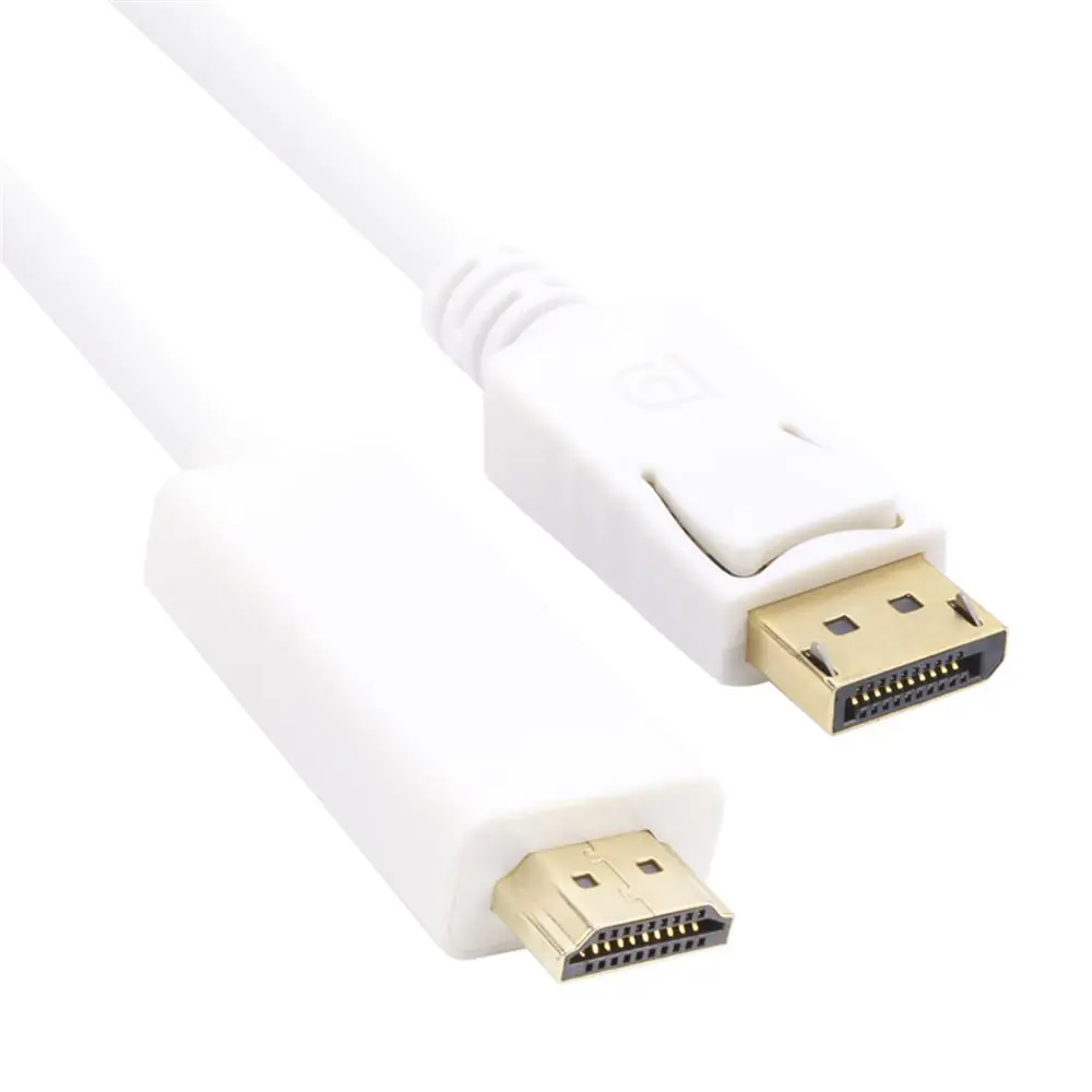 Vcom CG605L-1.8 Beyaz 1.8MT Display Port Erkek To Hdmi Erkek Kablo 1