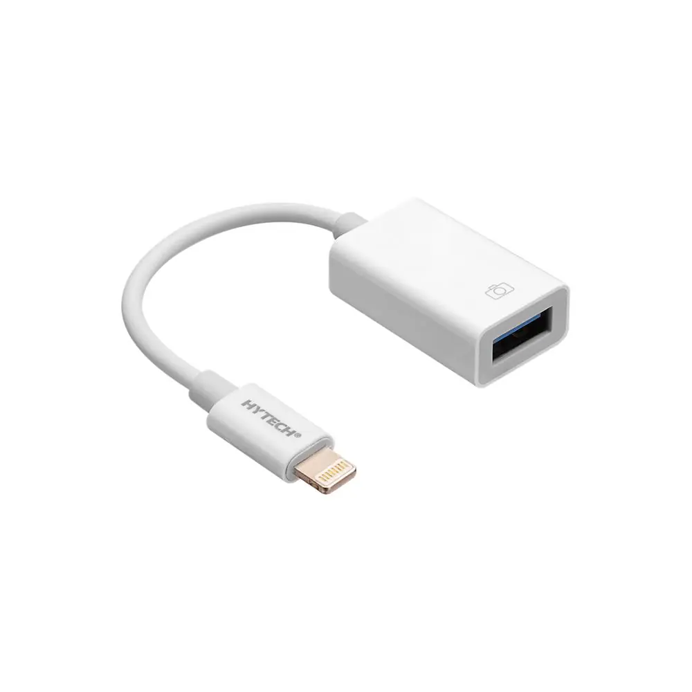 Hytech HY-XO48 Beyaz USB F to Lightning 10cm kablolu OTG Çevirici 1