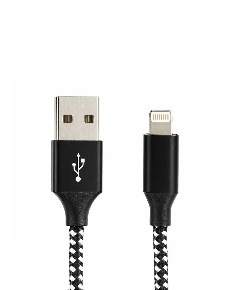 Vcom CU251 Lightning to USB 3m 12W (5V-2.4A) Örgülü Şarj Kablosu 1