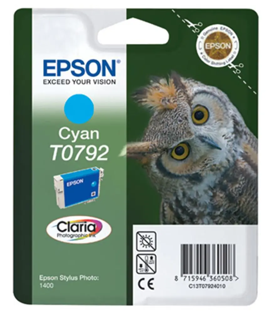 Epson 1400-P50 Cyan Mavi Mürekkep Kartuş T07924020 1