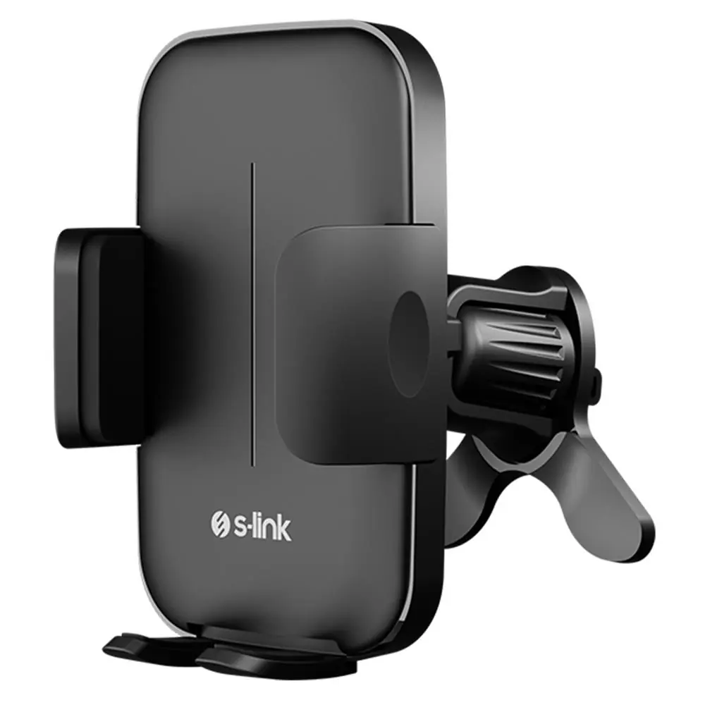 S-link SL-AT89 Universal Ayarlanabilir Siyah Klima Izgara Üzeri Araç Telefon Tutucu 1