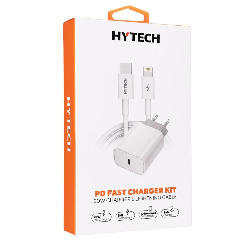 Hytech HY-XE40PD PD Kablo Seti 1PD 20W Hızlı Ev Şarj Adaptör 1