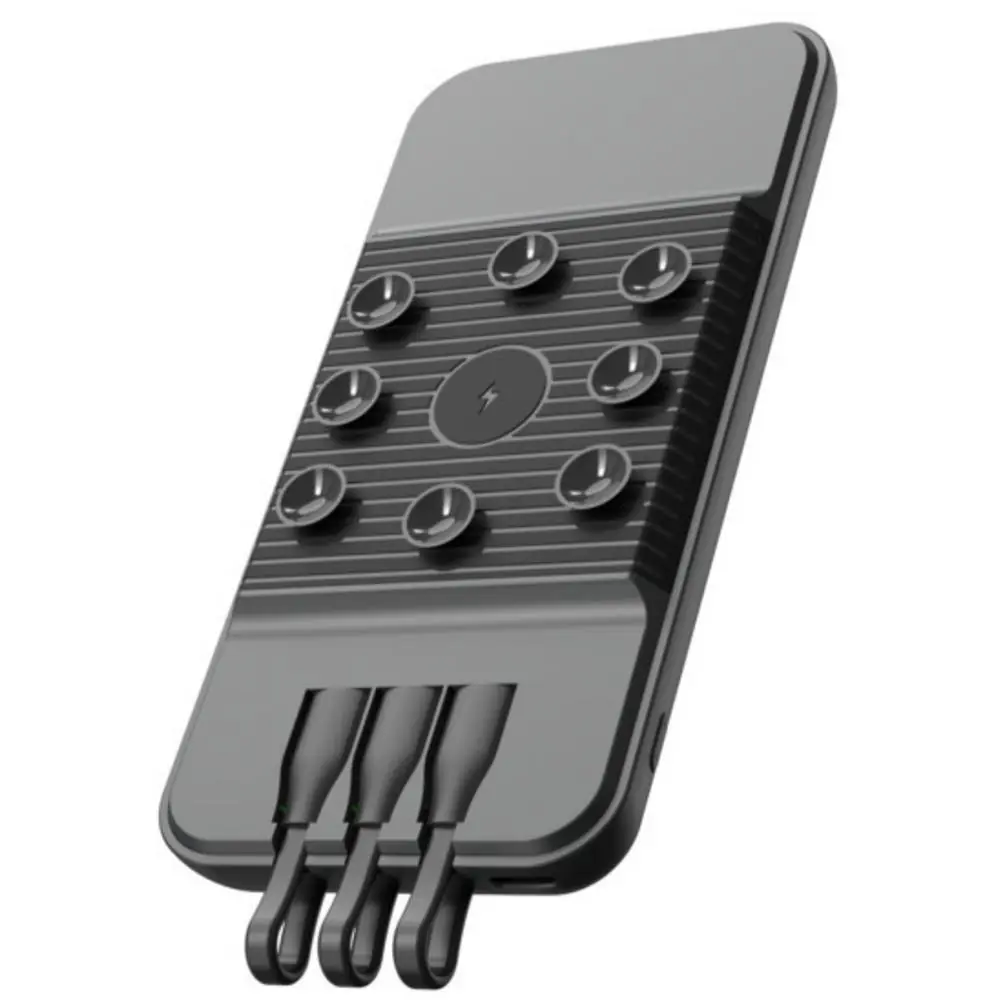 SnapMax SNP-3007 10.000 mah Siyah Vantuzlu Kablosuz ve 3in1 Kablolu Powerbank