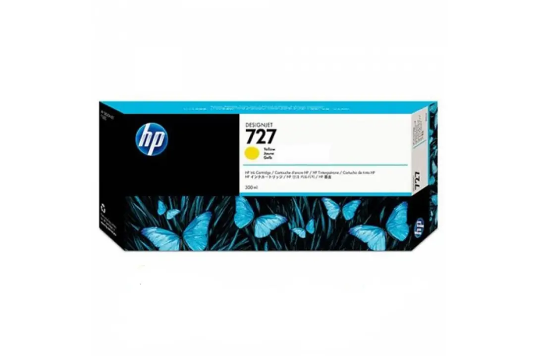 HP 727 Yellow Sarı 300ML Plotter Kartuşu F9J78A 1