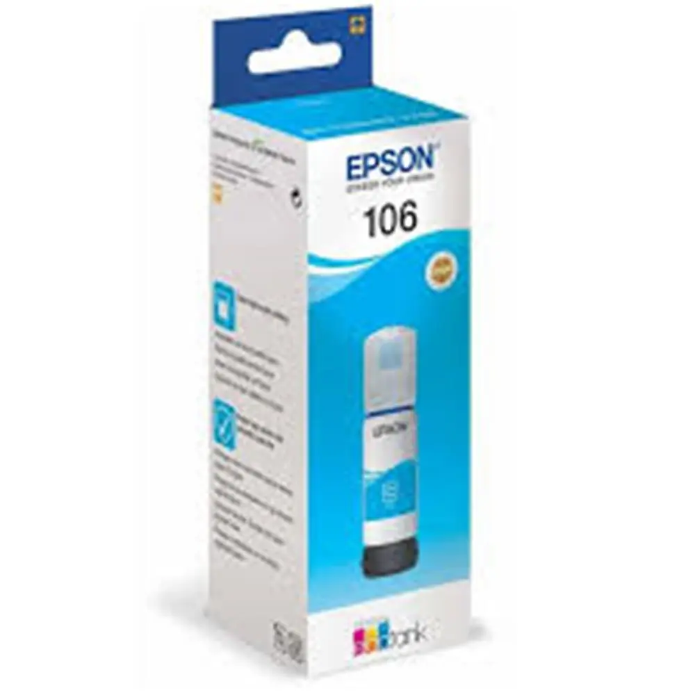 Epson 106 Cyan Mavi Şişe Mürekkep T00R240 L7160-7180 1