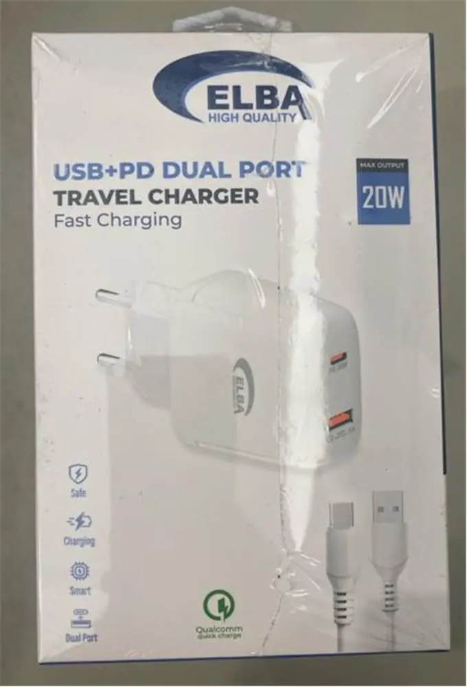 ELB44 ELBA 20W 2Lİ PD+USB TYPE-C SET (Usb To Type-C Kablo ) Hızlı Şarj
