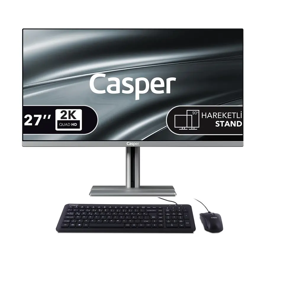 Casper Nirvana A97.1362-BQ00X-V-G Gri i7 13620H 16GB 1TB NVME SSD 27" Pivot FreeDOS All In One