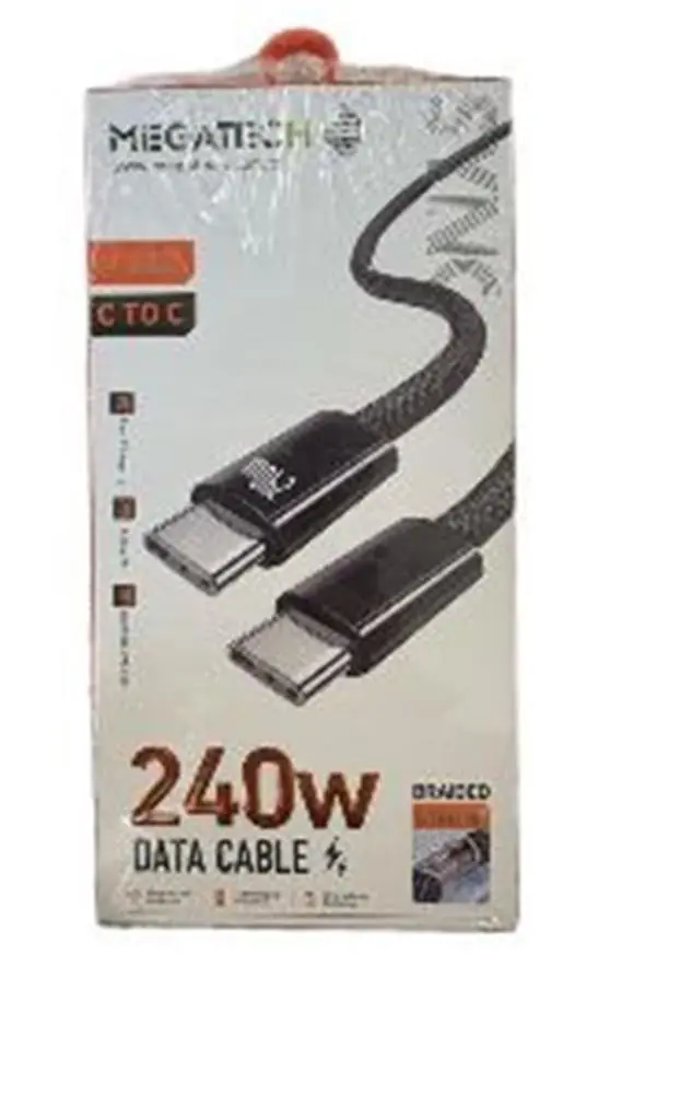 Megatech MT-240T Hasır Type-C To Type-c Data Kablosu 1