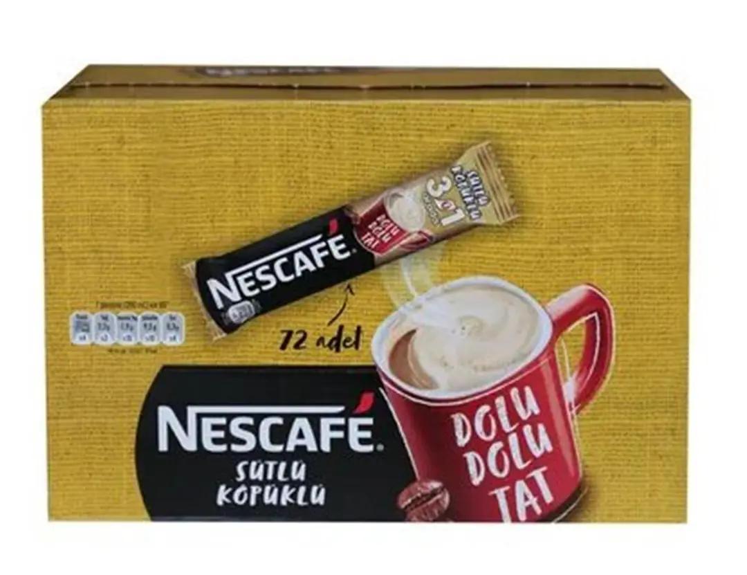 Nestle Nescafe 3ü1 Arada Sütlü Köpüklü 72 Adet 17,4gr 12584220 1