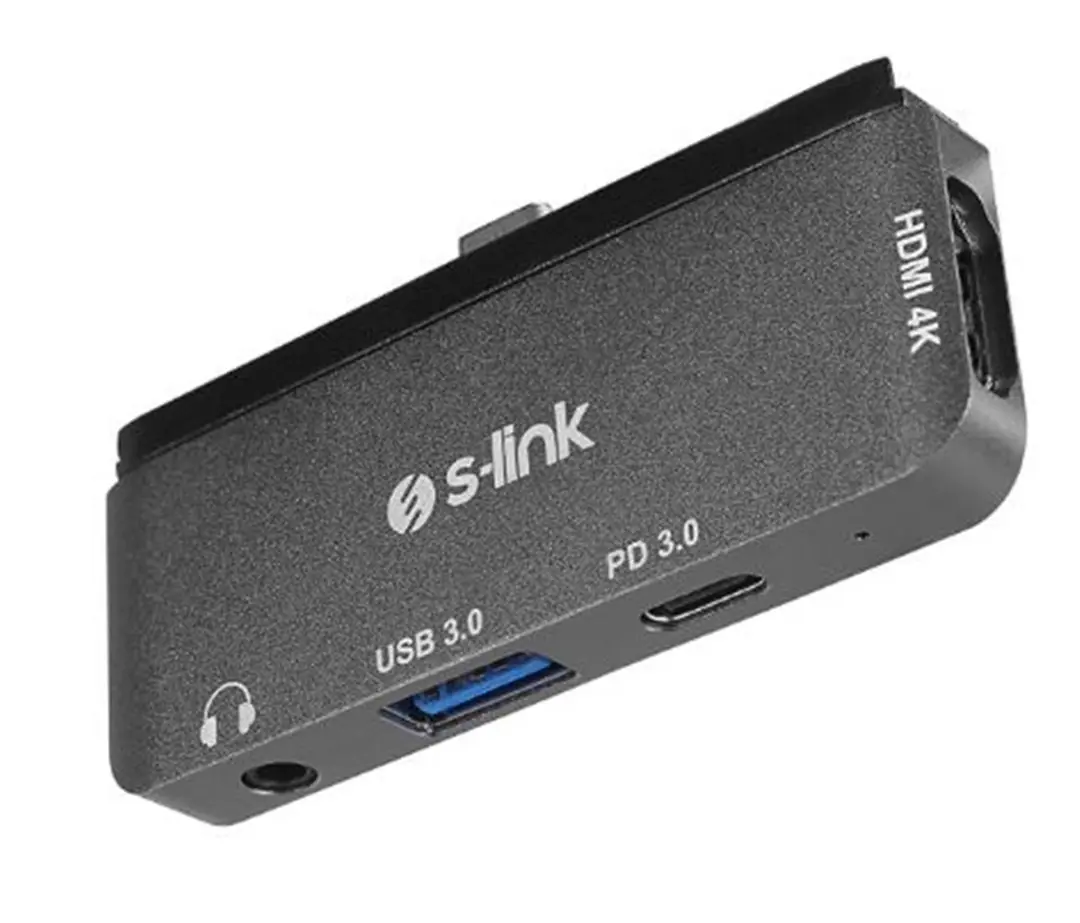 S-link SWV-USBC035 Type-C to HDMI + PD + USB 3.0 3.5mm Aux port Çevirici Adaptör 1