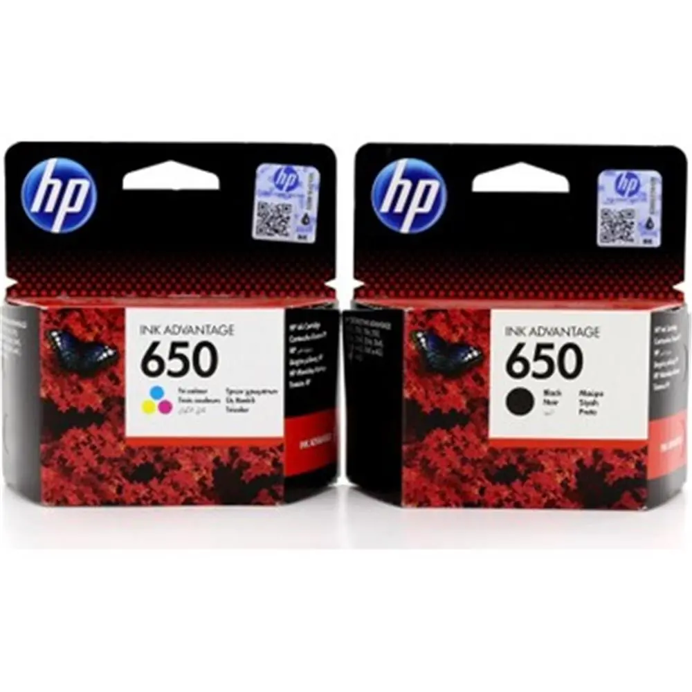 HP CZ101AE + CZ102AE 650 Siyah + Renkli Kartuş Seti 1