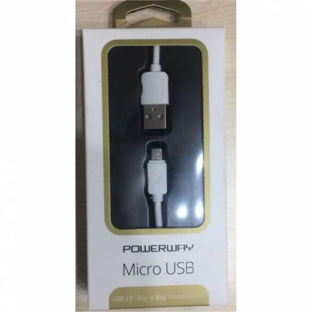 Powerway Sm03 2.A 1mt Usb Micro Şarj Kablo Kutulu Usb 2.0 Hızlı Şarj 1