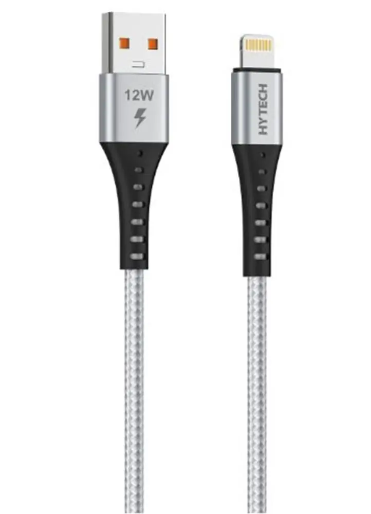 Hytech HY-X331 1m 2.4A Lightning Silver Gri Data + Şarj Kablosu 1
