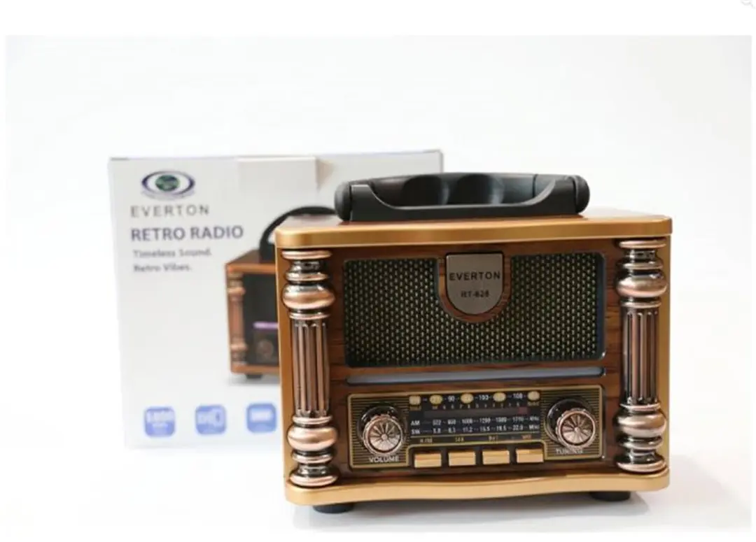 Everton Rt-628  Retro Vibes Bluetooth Fm-Usb-Tf-Aux Şarjlı Nostaljik Radyo Led