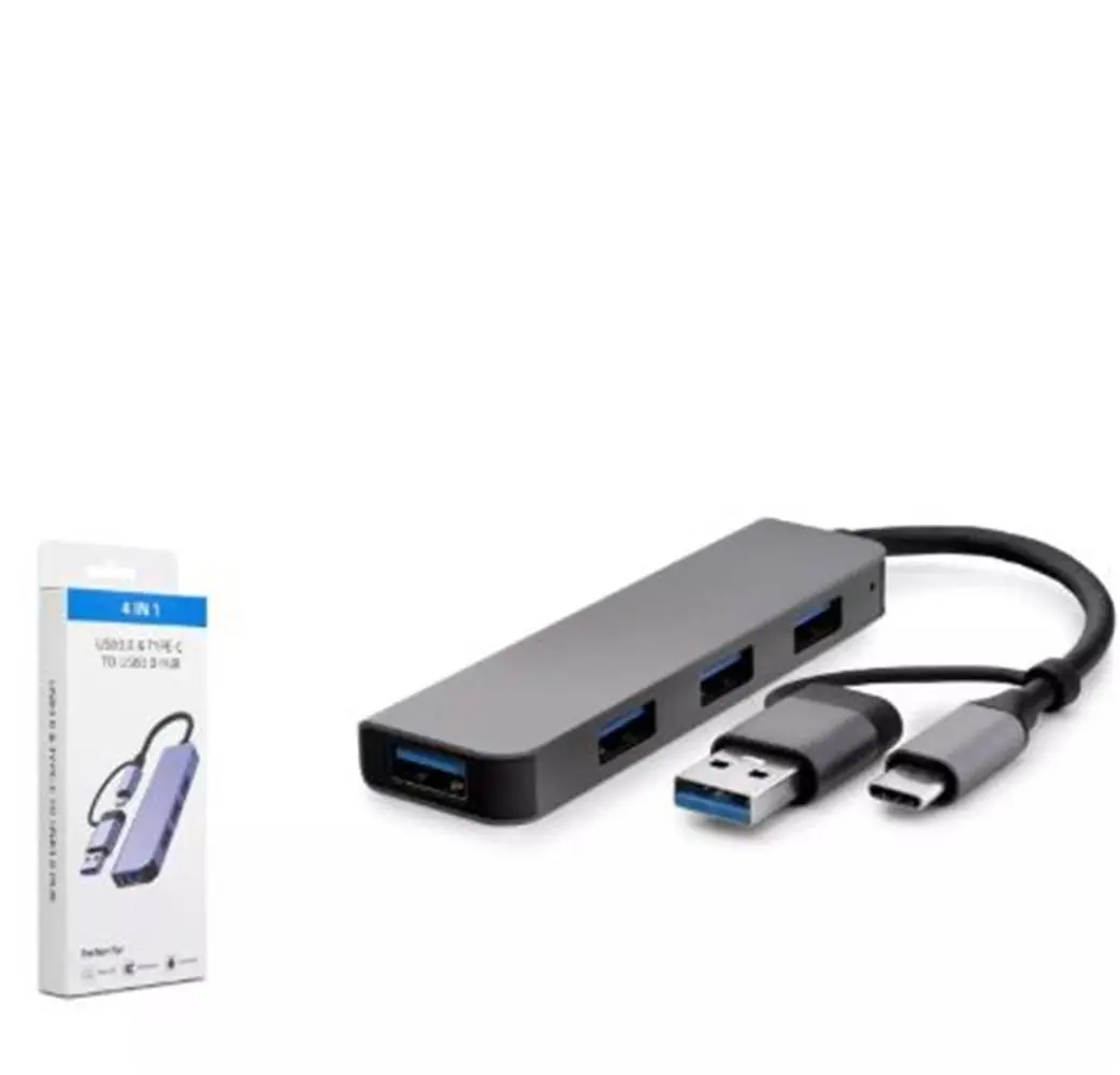 HADRON HDX7040 TYPE-C HUB 3-USB2.0 + USB3.0 GRİ 1