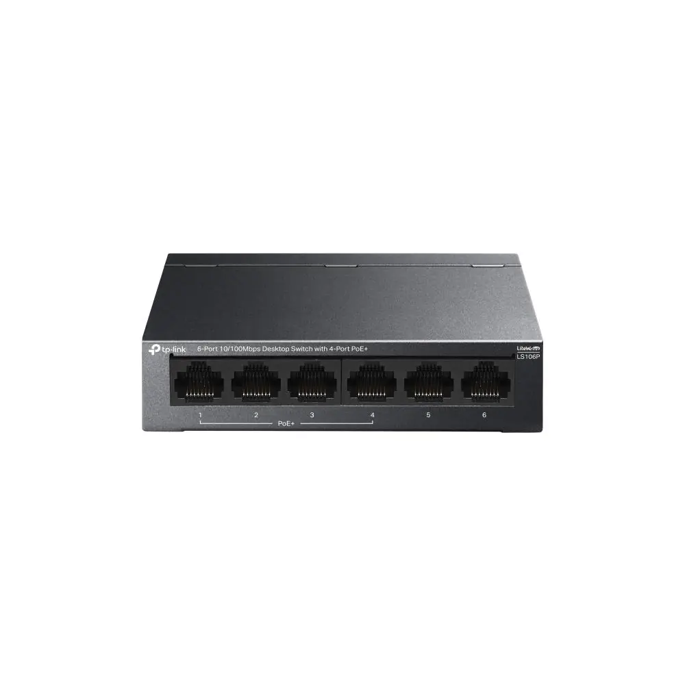 Tp-Link LS106P 6 Port 10-100 Mbps 4 Port Poe+ Masaüstü Switch