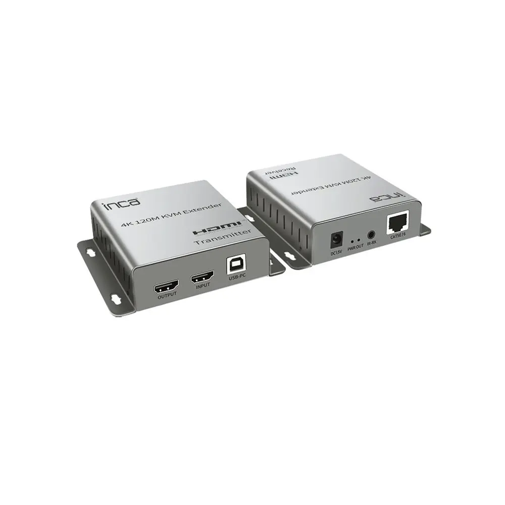 Inca IEX-120 HDMI 4K@30Hz 120mt KVM Network Extender 4K@30Hz (CAT-5e-CAT-6 Kablo Uzunluğu)