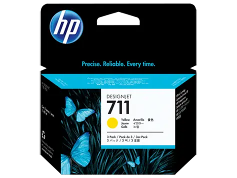 HP 711 Yellow Sarı 29ML 3lü Plotter Kartuş Seti CZ136A