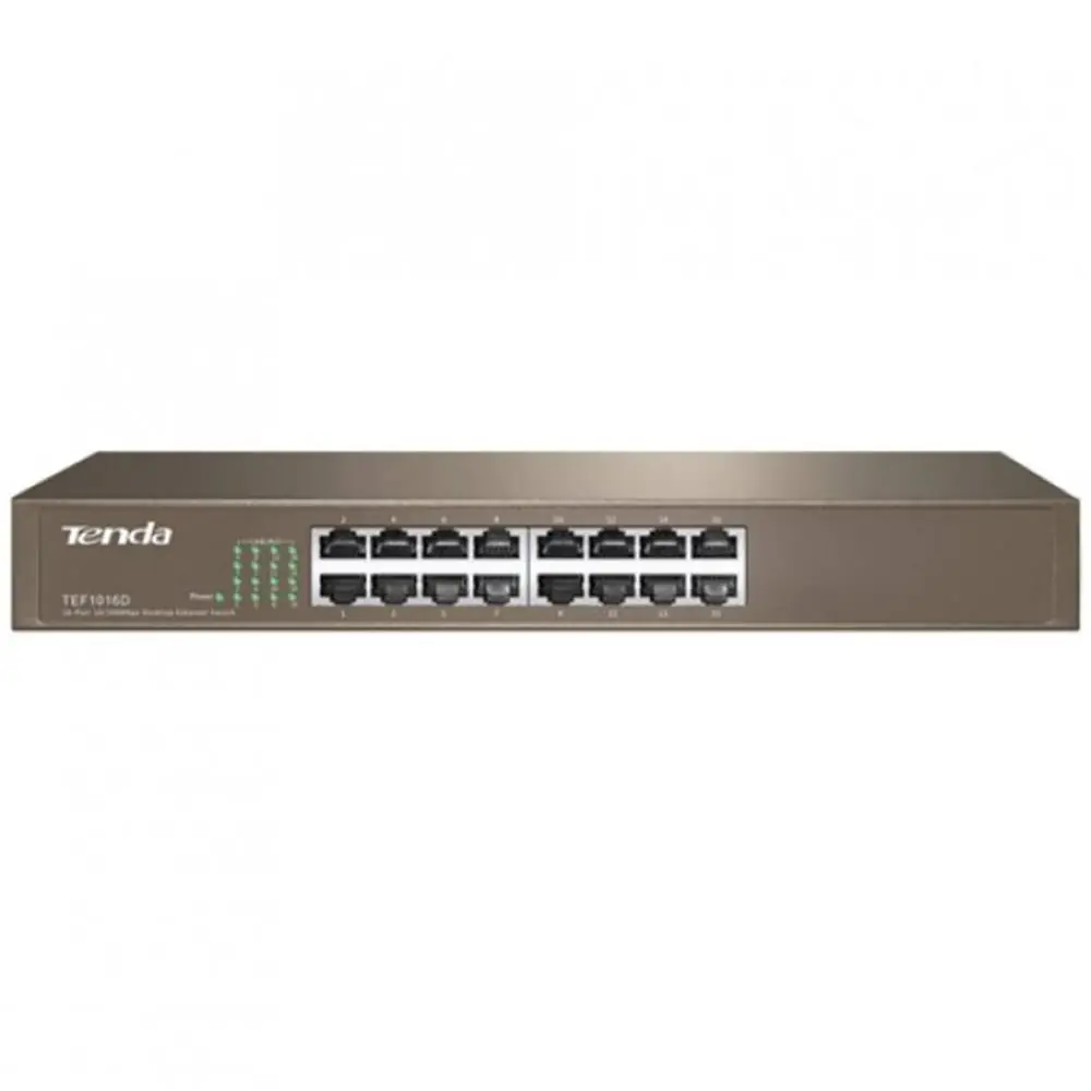 Tenda TEF1016D 16 Port 10-100 Mbps Switch Çelik Kasa Rack Mount 1