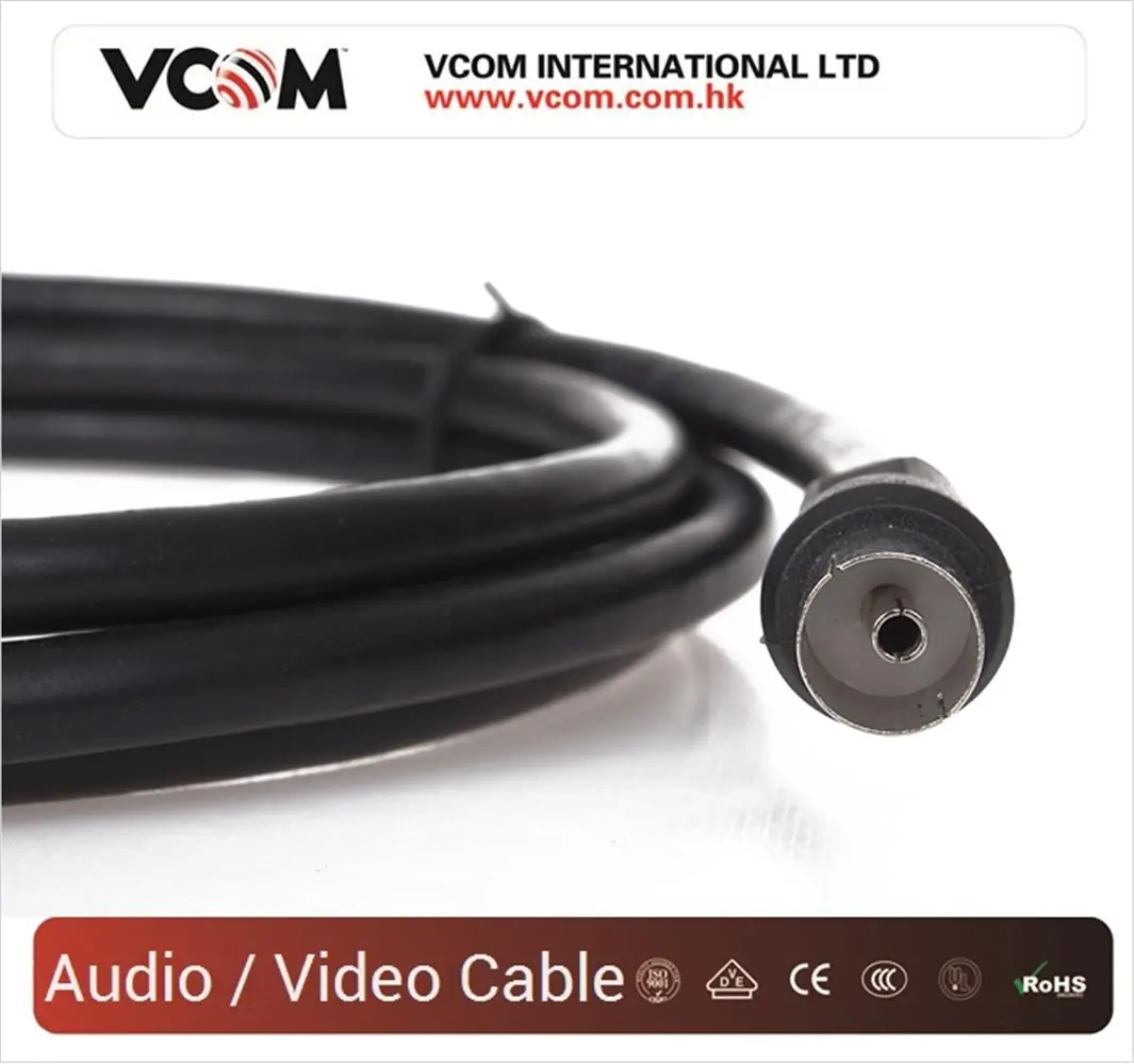 Vcom CV602-B 10mt Analog Siyah Tv Uzatma 1