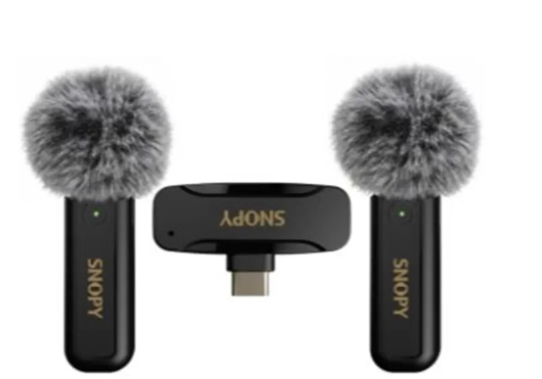Snopy SN-MW80 Siyah 2 Mikrofonlu Kablosuz Type-c Yaka Mikrofonu