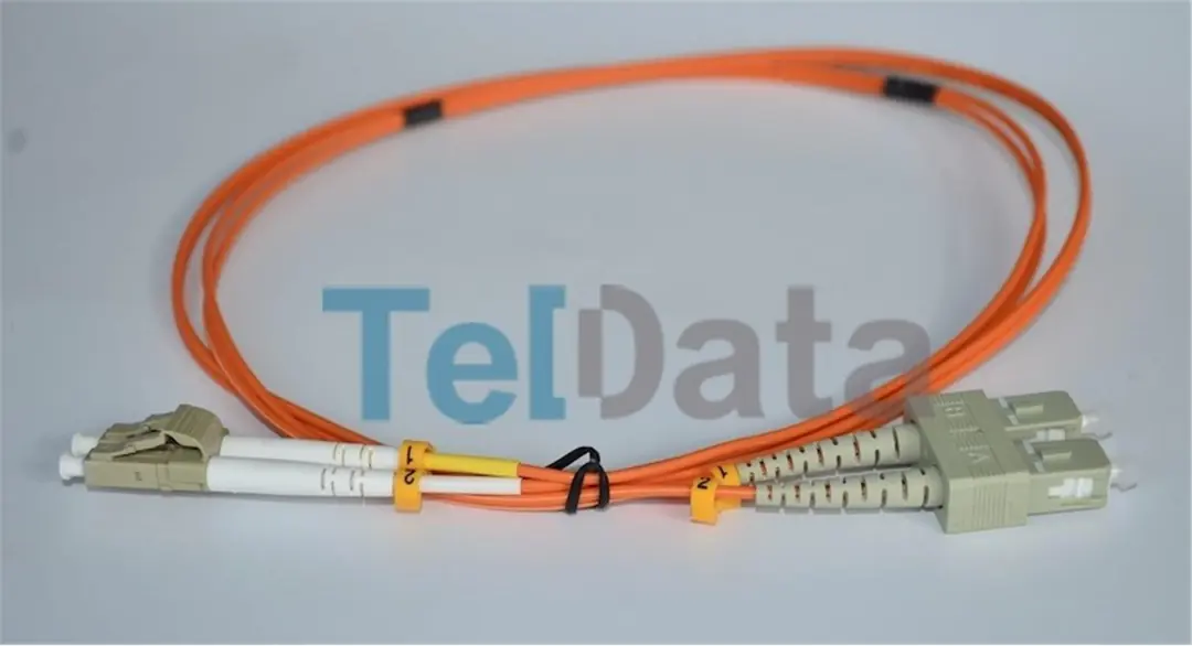 TELDATA TLD-SCLCOM23 SC-UPC-LC-UPC MM DX OM2 3 METRE FIBER OPTIK PATCHCORD 1