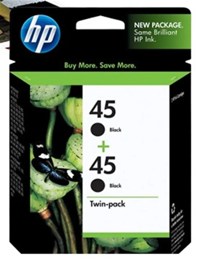 HP 45 Black Siyah 42ML 51645AA 2Lİ Paket Kartuş CC625A 1