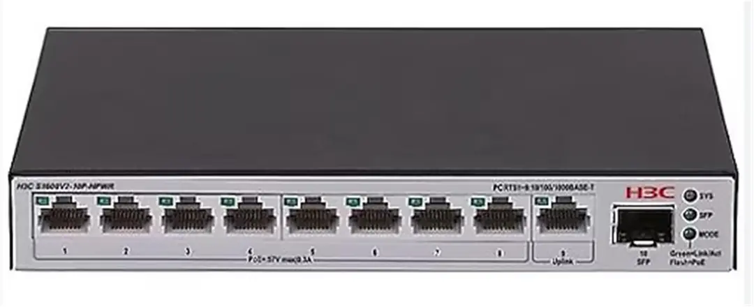 H3C S1600V2-18P-HPWR L2 16 port 10-100-1000 BASE-T PoE+ Portu 2 adet 1G SFP Portu 240W PoE+ Switch 1