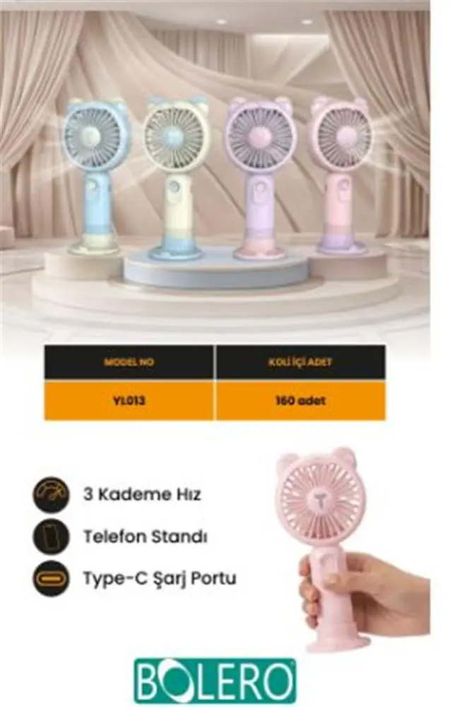 CSL F2 Şarjlı Mini Fan Mor