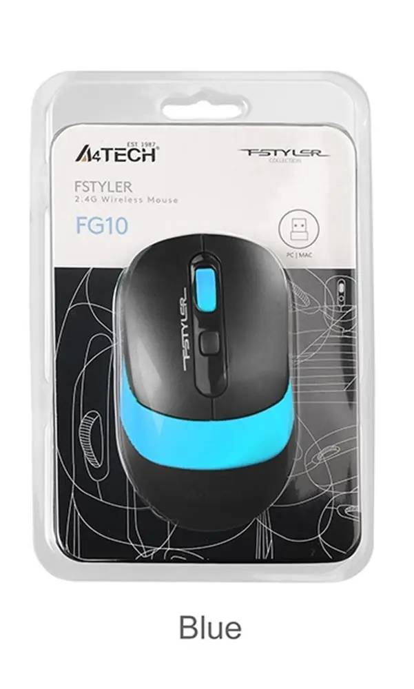 A4 Tech Fg10 Mavi Nano Kablosuz Optik 2000 Dpı Mouse 1