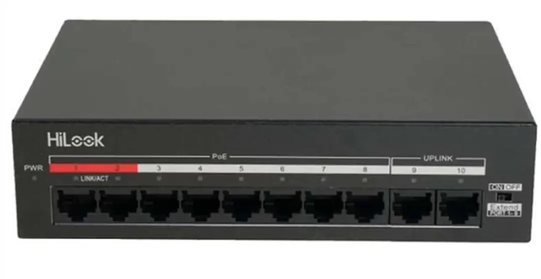 Hilook NS-0110MP-60 8 Port PoE, 60W, +2 Port Megabit Uplink Switch 1