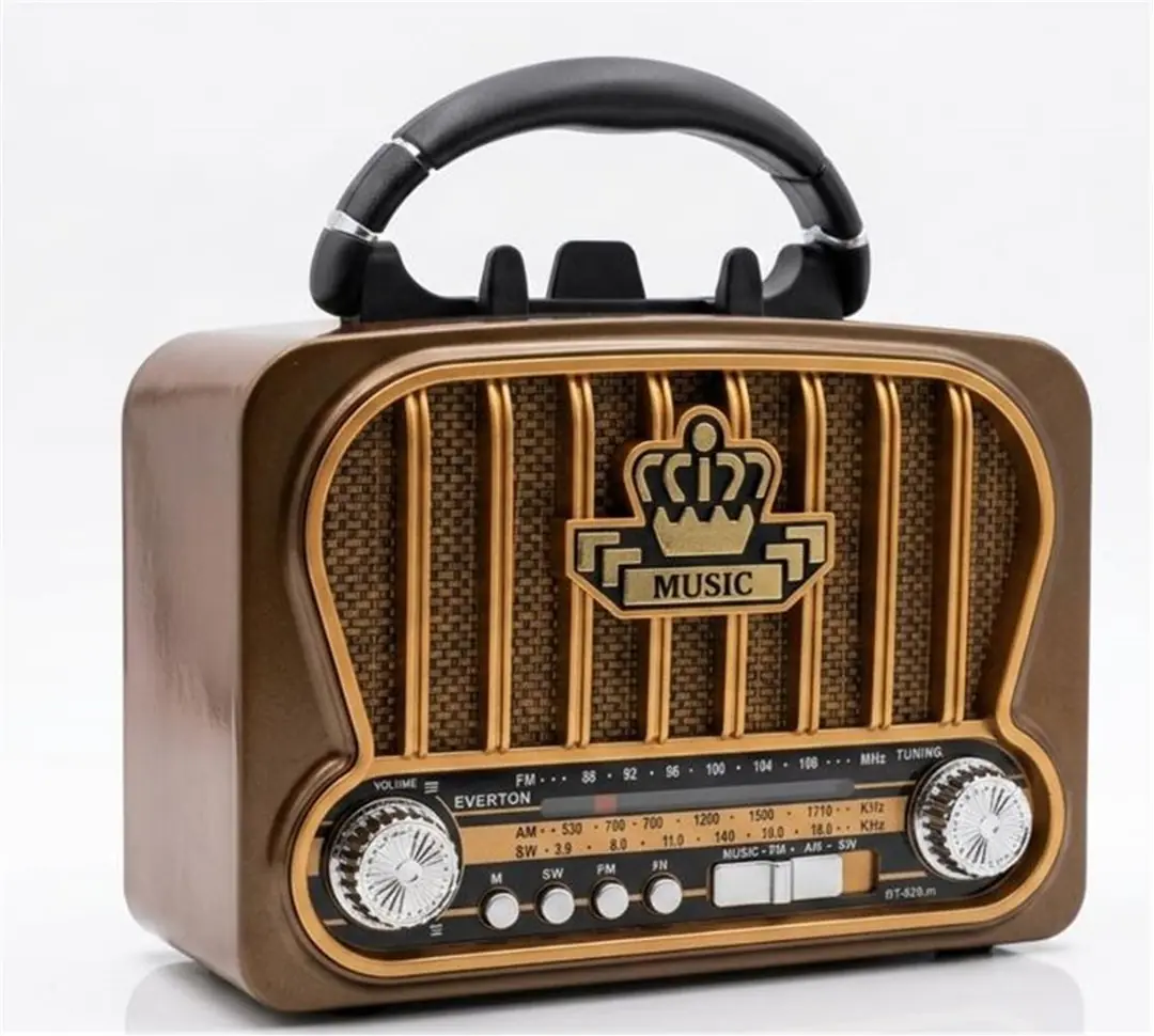 Everton RT-826M  Bluetooth-USB-SD-FM Şarjlı  Nostaljik Radyo El Fenerli 1