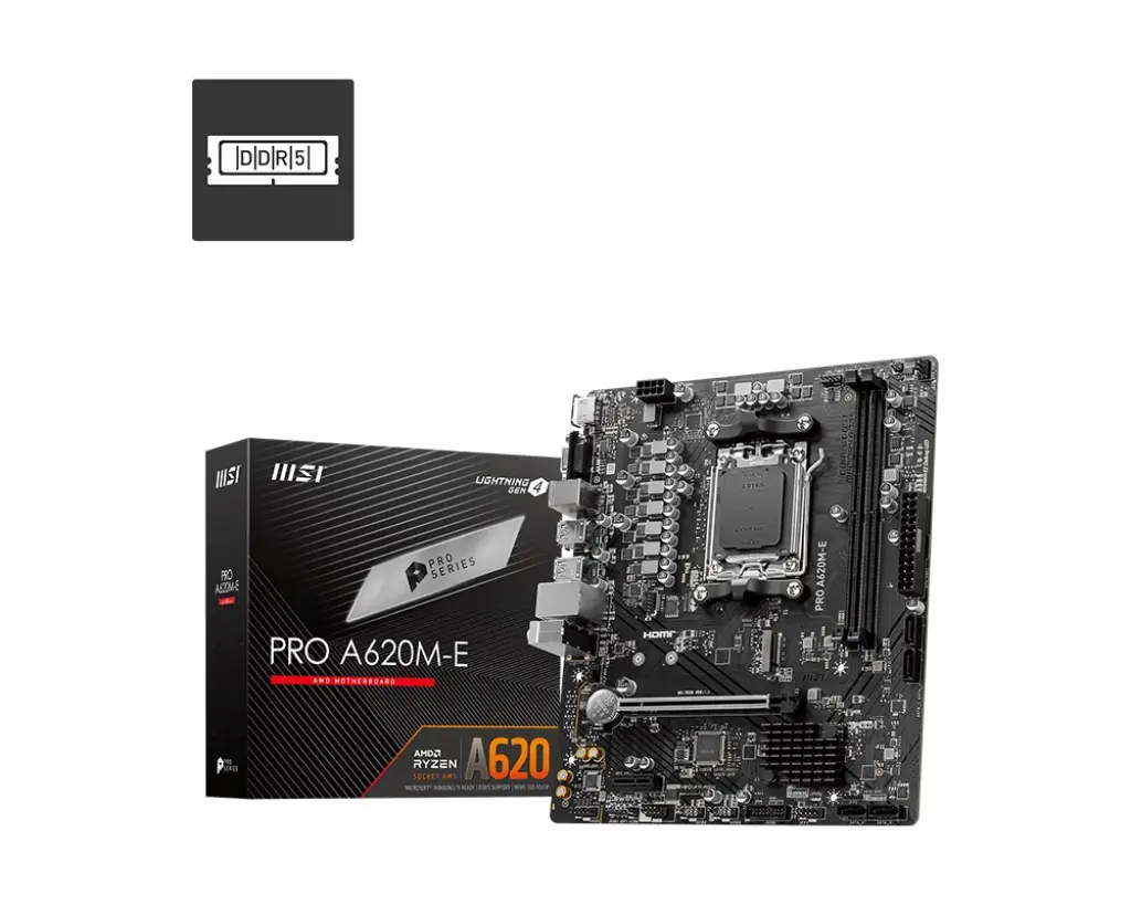 Msı Pro A620M-E Ddr5 6800Mhz Matx Am5 ( Amd Am5 7000 Serisi İşlemci Uyumlu) Anakart